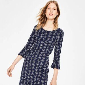 Boden Newlyn Jersey Jacquard Dress Size 4L